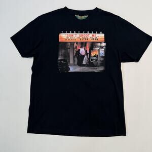 Teddy Fresh Elton John Shirt Mens Medium Black Don't Shoot Me Graphic Tee Album